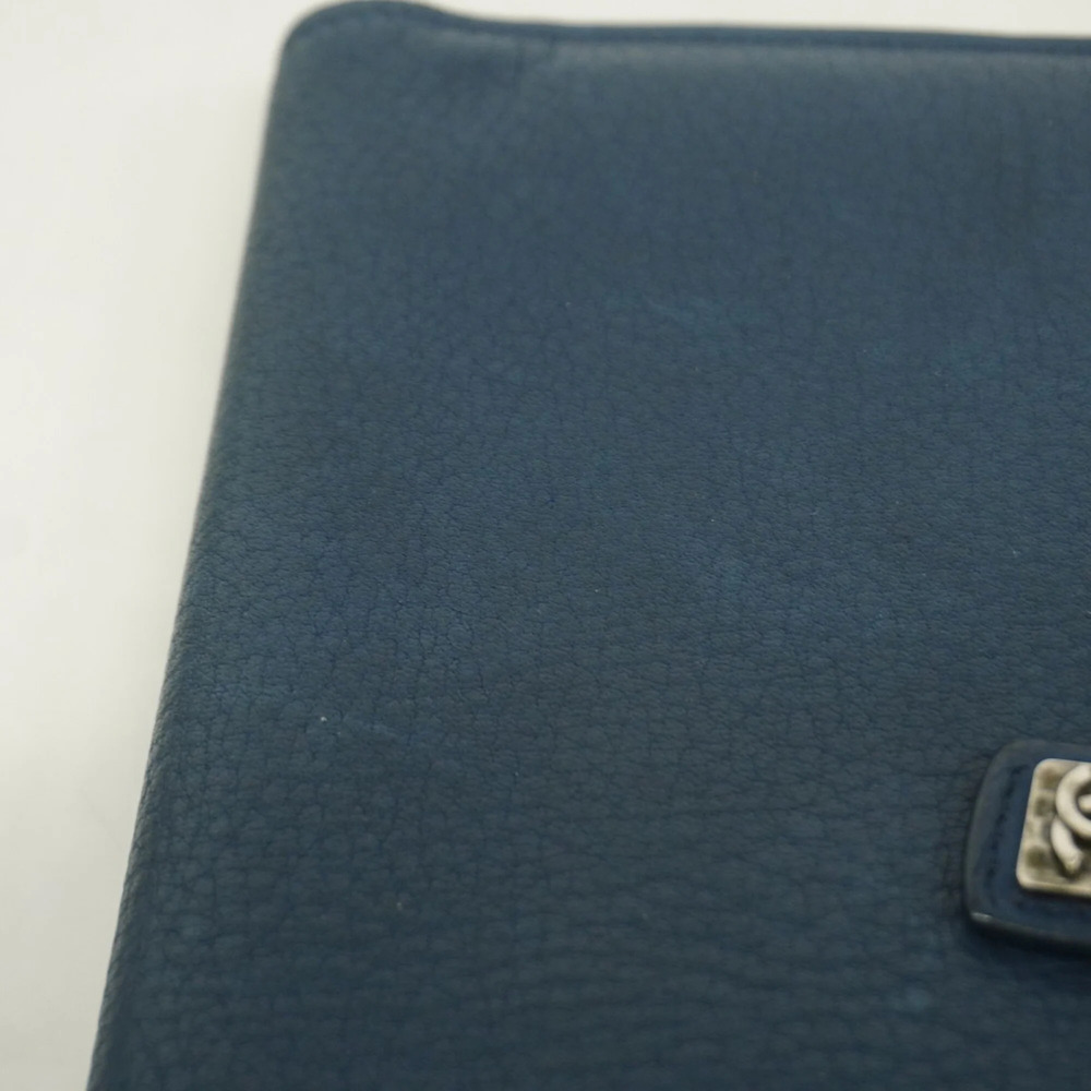 CHANEL Authentic Blue Leather Wallet - Picture 8 of 10